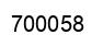 Number 700058 black image