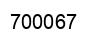 Number 700067 black image