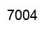 Number 7004 black image