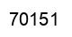 Número 70151 imagen negro