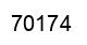 Number 70174 black image