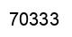 Number 70333 black image