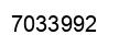 Number 7033992 black image