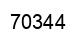 Number 70344 black image