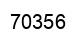 Number 70356 black image