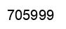Number 705999 black image