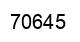 Number 70645 black image