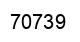 Number 70739 black image