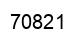 Número 70821 imagen negro