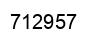 Number 712957 black image