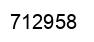 Number 712958 black image