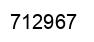 Number 712967 black image