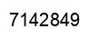Number 7142849 black image