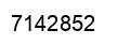 Number 7142852 black image