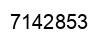 Number 7142853 black image