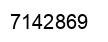 Número 7142869 imagen negro