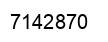 Number 7142870 black image