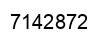 Number 7142872 black image