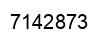 Number 7142873 black image