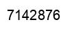 Number 7142876 black image