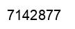 Number 7142877 black image