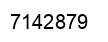 Number 7142879 black image