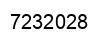 Number 7232028 black image