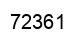 Number 72361 black image