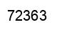 Number 72363 black image