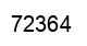 Number 72364 black image