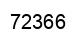 Number 72366 black image
