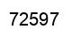 Número 72597 imagen negro