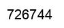 Number 726744 black image