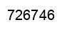 Number 726746 black image