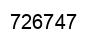 Number 726747 black image