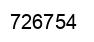 Number 726754 black image