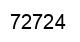Number 72724 black image