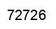 Number 72726 black image