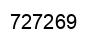 Number 727269 black image