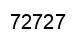 Number 72727 black image