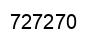 Number 727270 black image