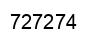 Number 727274 black image