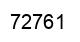 Number 72761 black image