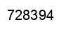 Number 728394 black image