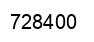 Number 728400 black image