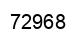 Number 72968 black image