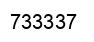 Number 733337 black image