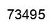 Number 73495 black image