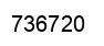 Number 736720 black image