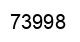 Number 73998 black image